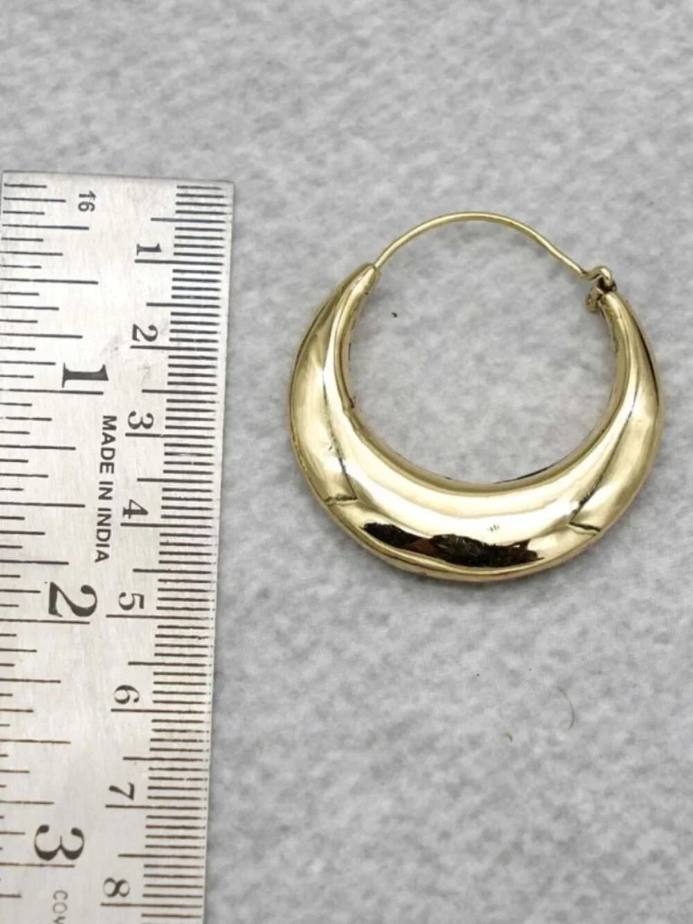avniminimalist Chunky Gold Hoop Earrings: Lightweight, Hypoallergenic Brass Hoop
